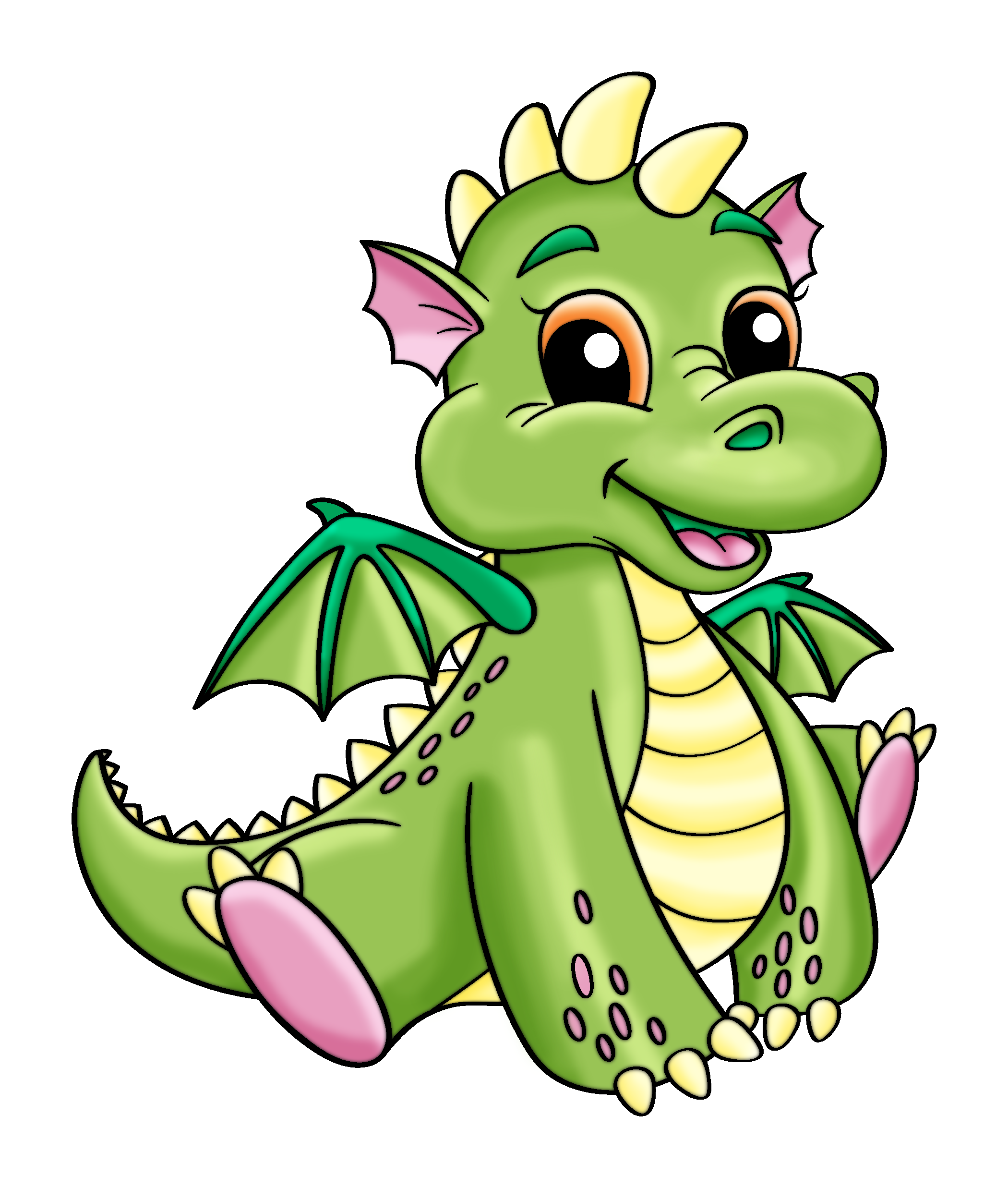 An airbrushed cartoon dinosaur with applied Gaussian Blur.